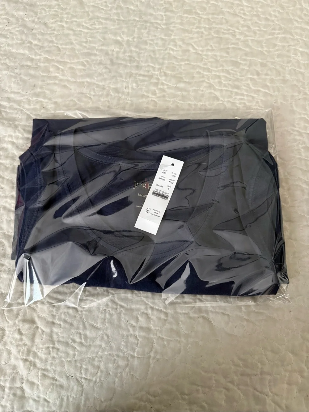 J.CREW Broken-In Men's Navy Tank Top Size S Classic Fit Cotton Crew Tagless